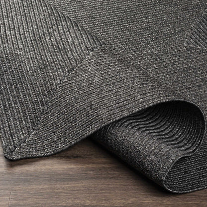 Black Braided Faux Jute Rug - Quahog Bay Bedding