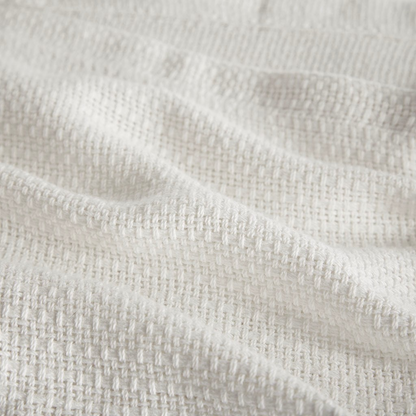 Soft & Lightweight Blanket 100% Cotton Basketweave - Beautiful, Comfy Blanket