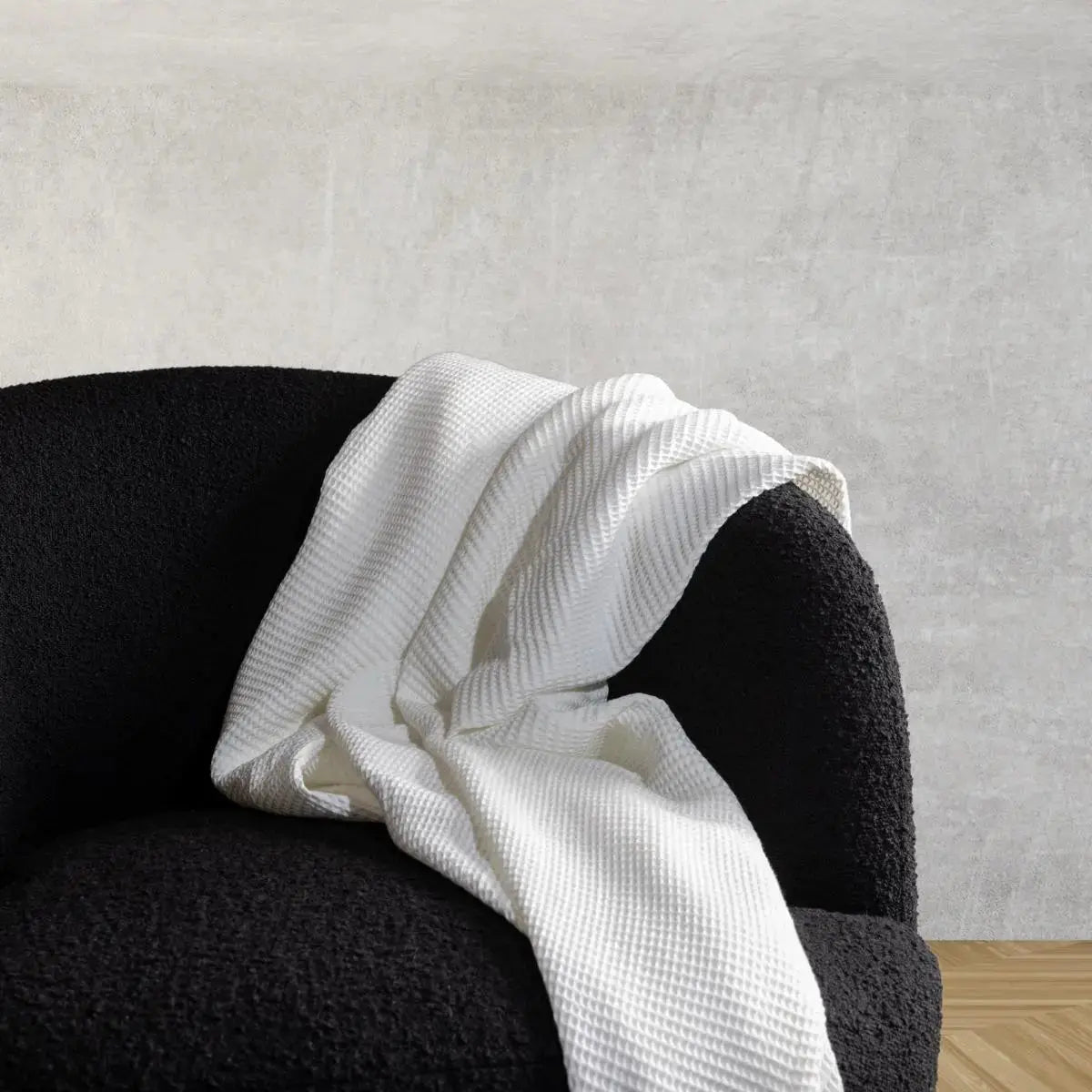 Blissful Bamboo Waffle Throw Blanket - Quahog Bay Bedding
