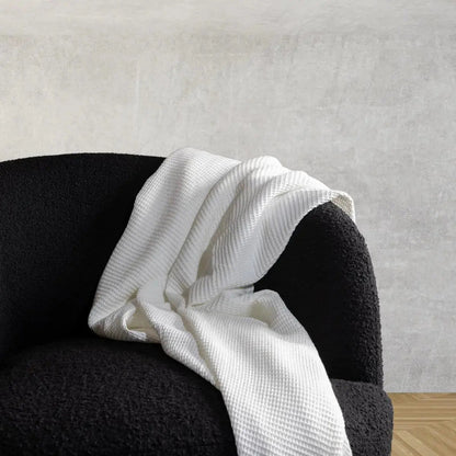 Blissful Bamboo Waffle Throw Blanket - Quahog Bay Bedding