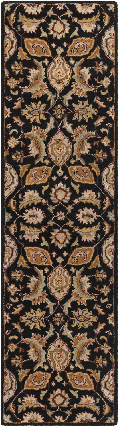 Blomkest Black&Yellow Traditional Wool Carpet