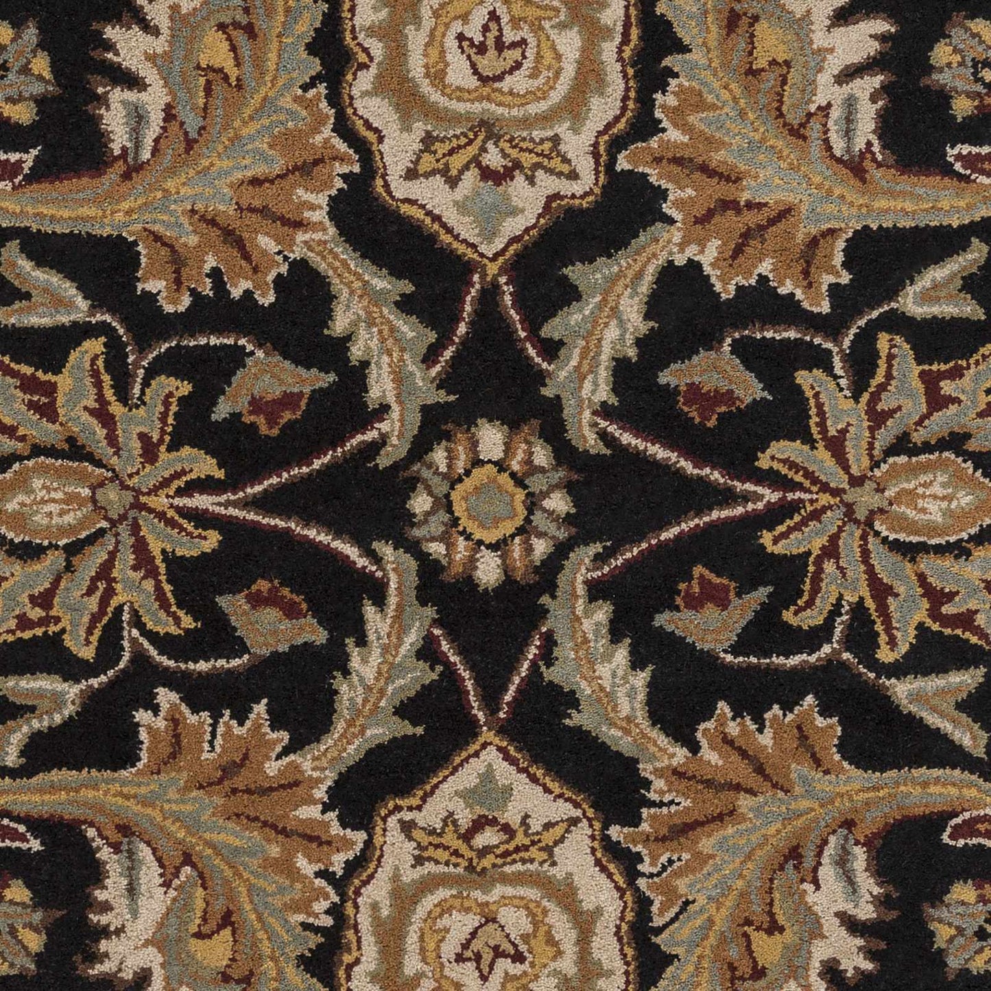 Blomkest Black&Yellow Traditional Wool Carpet