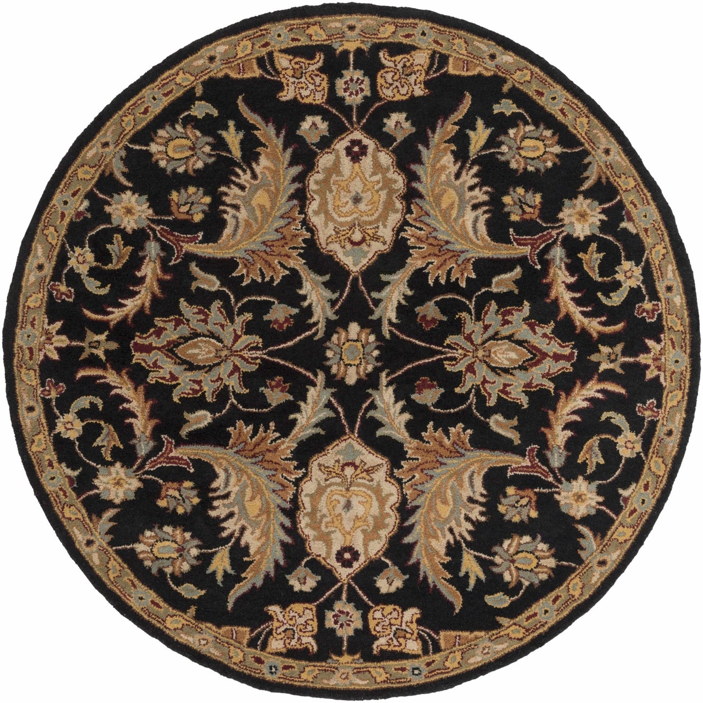 Blomkest Black&Yellow Traditional Wool Carpet - Quahog Bay Bedding