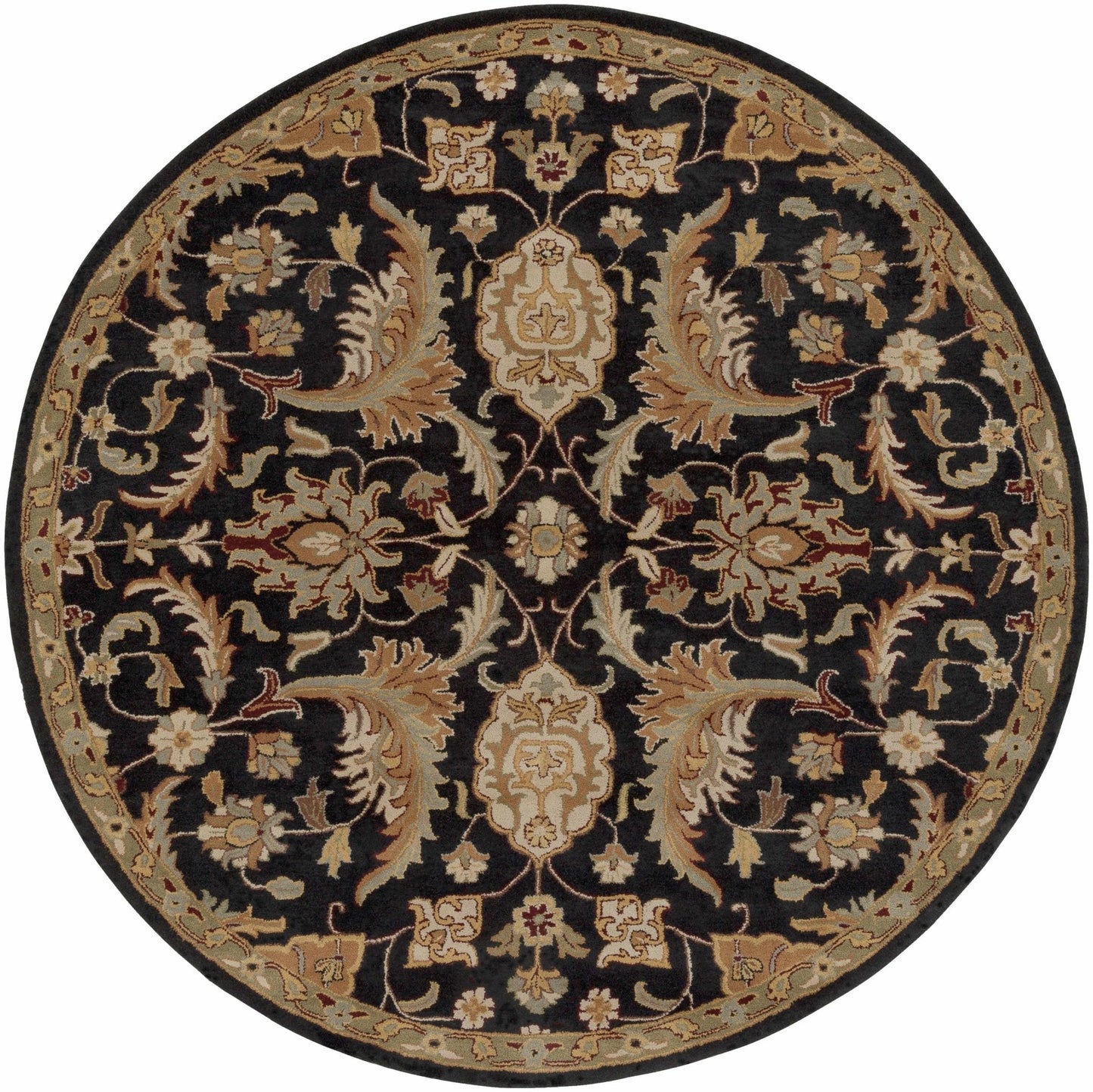 Blomkest Black&Yellow Traditional Wool Carpet - Quahog Bay Bedding