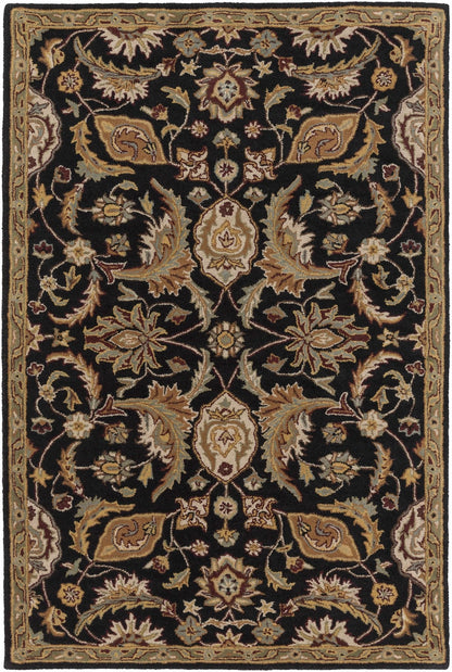 Blomkest Black&Yellow Traditional Wool Carpet - Quahog Bay Bedding