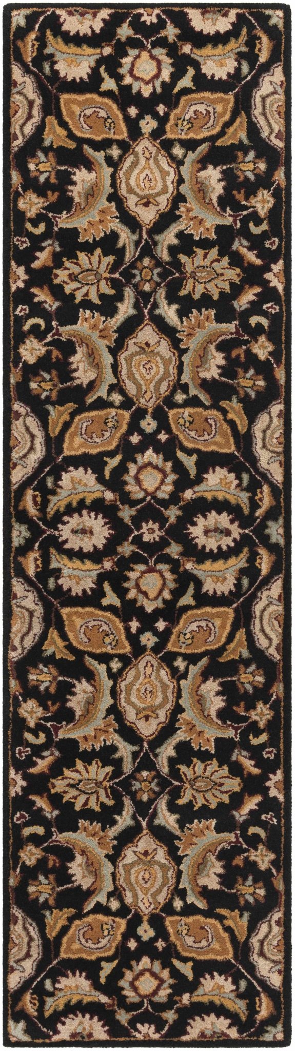 Blomkest Black&Yellow Traditional Wool Carpet - Quahog Bay Bedding