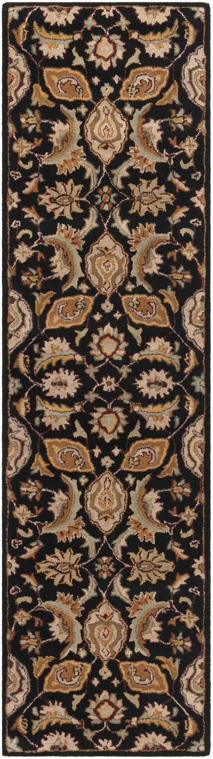 Blomkest Black&Yellow Traditional Wool Carpet - Quahog Bay Bedding