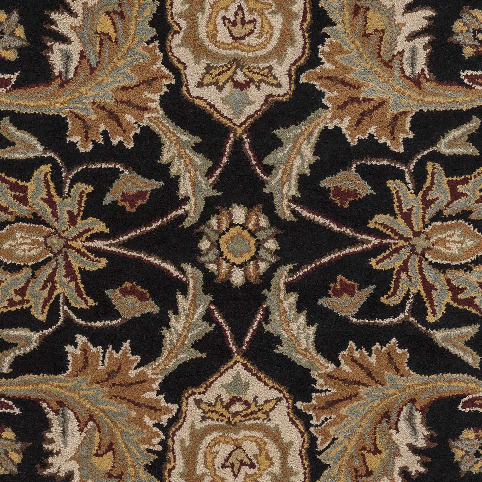 Blomkest Black&Yellow Traditional Wool Carpet - Quahog Bay Bedding