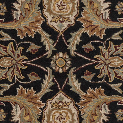 Blomkest Black&Yellow Traditional Wool Carpet - Quahog Bay Bedding
