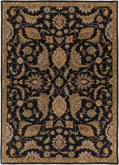 Blomkest Black&Yellow Traditional Wool Carpet - Quahog Bay Bedding
