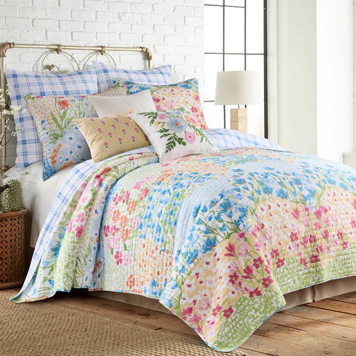 Blooming Hillside Pillow Shams - Floral Pillow Shams - Quahog Bay Bedding