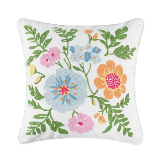 Blooming Hillside Quilted Pillow - Floral Throw Pillows - Quahog Bay Bedding