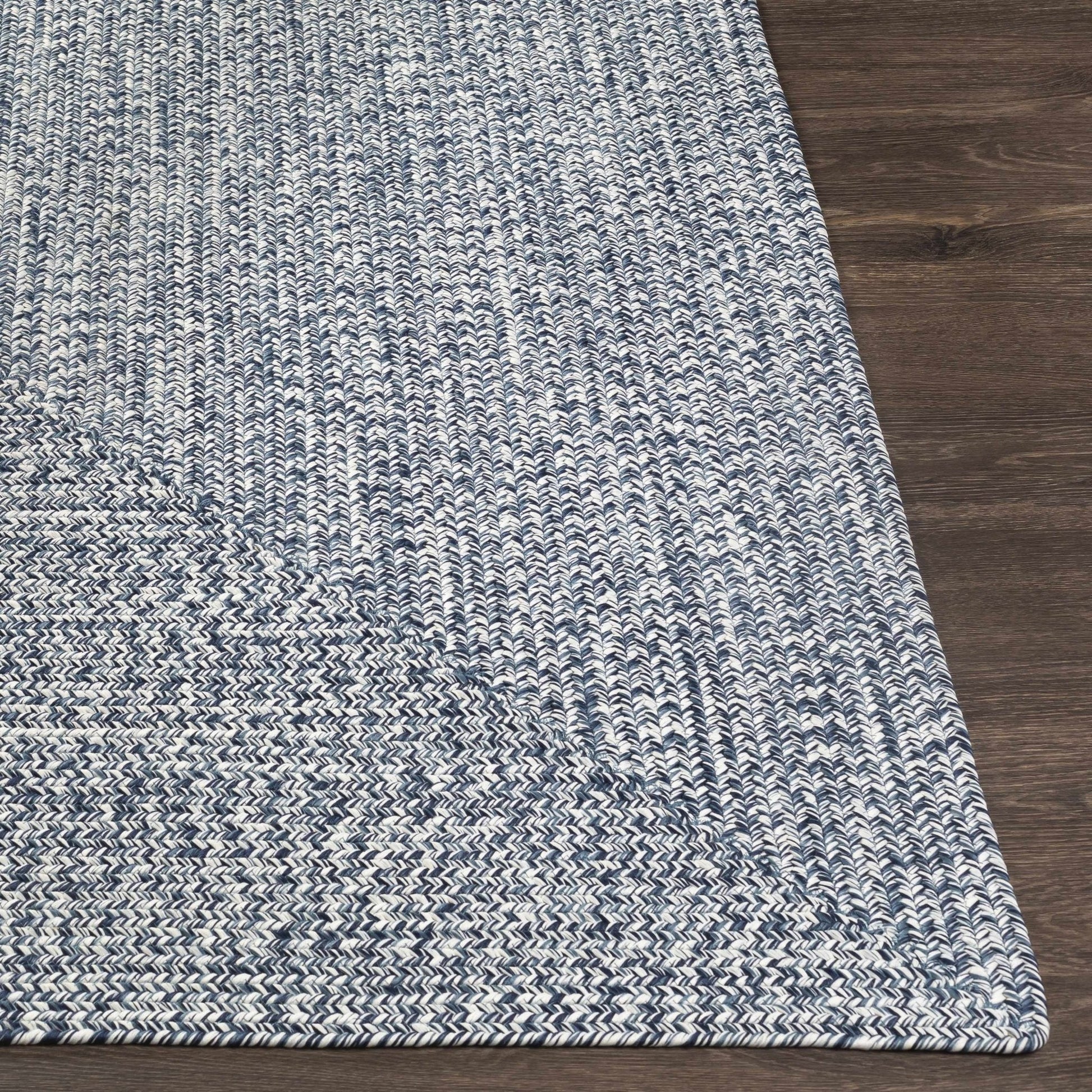 Blue Braided Faux Jute Rug - Quahog Bay Bedding