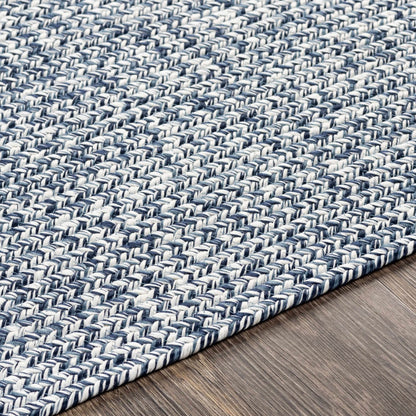 Blue Braided Faux Jute Rug - Quahog Bay Bedding
