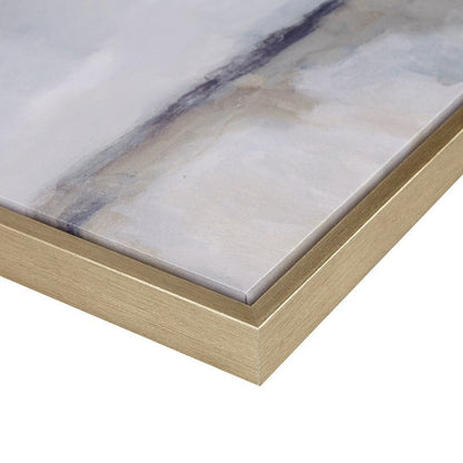 Blue Drift Abstract 5 - piece Gallery Framed Canvas - Coastal Wall Decor - Quahog Bay Bedding