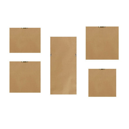 Blue Drift Abstract 5 - piece Gallery Framed Canvas - Coastal Wall Decor - Quahog Bay Bedding