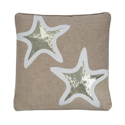 Blue Maui Starfish Pillow - Coastal Accent Pillow - Quahog Bay Bedding
