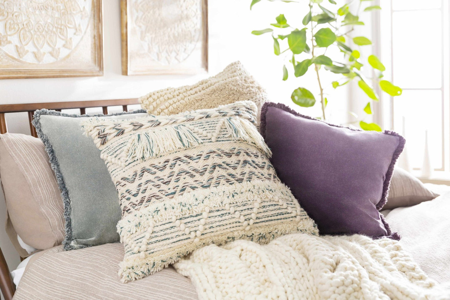 Boerne Traditional Pattern Wooden Wall Art Decor - Quahog Bay Bedding