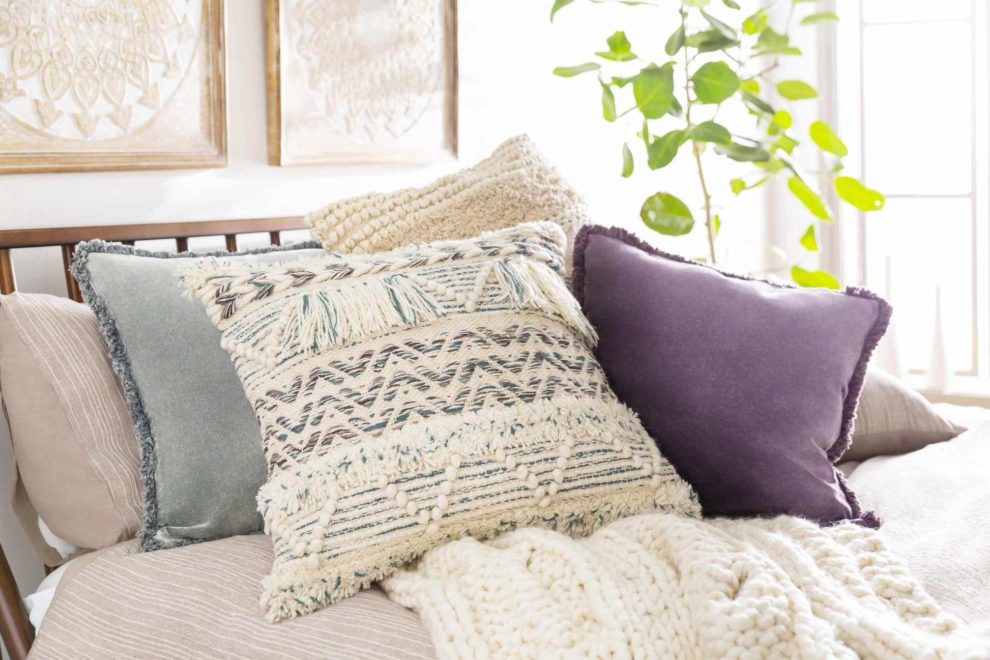 Boerne Traditional Pattern Wooden Wall Art Decor - Quahog Bay Bedding