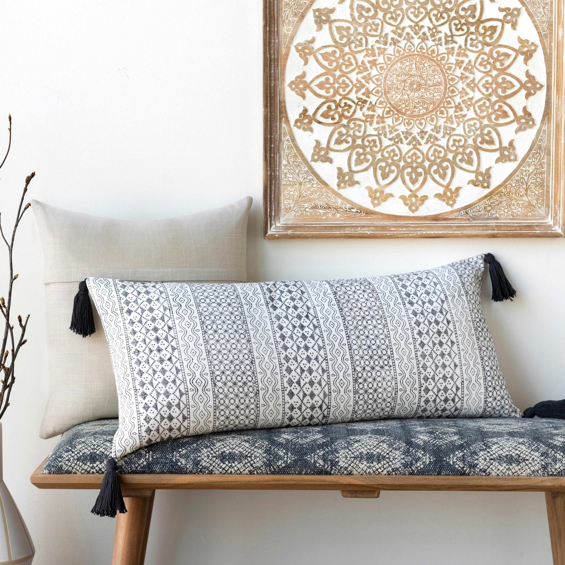 Boerne Traditional Pattern Wooden Wall Art Decor - Quahog Bay Bedding