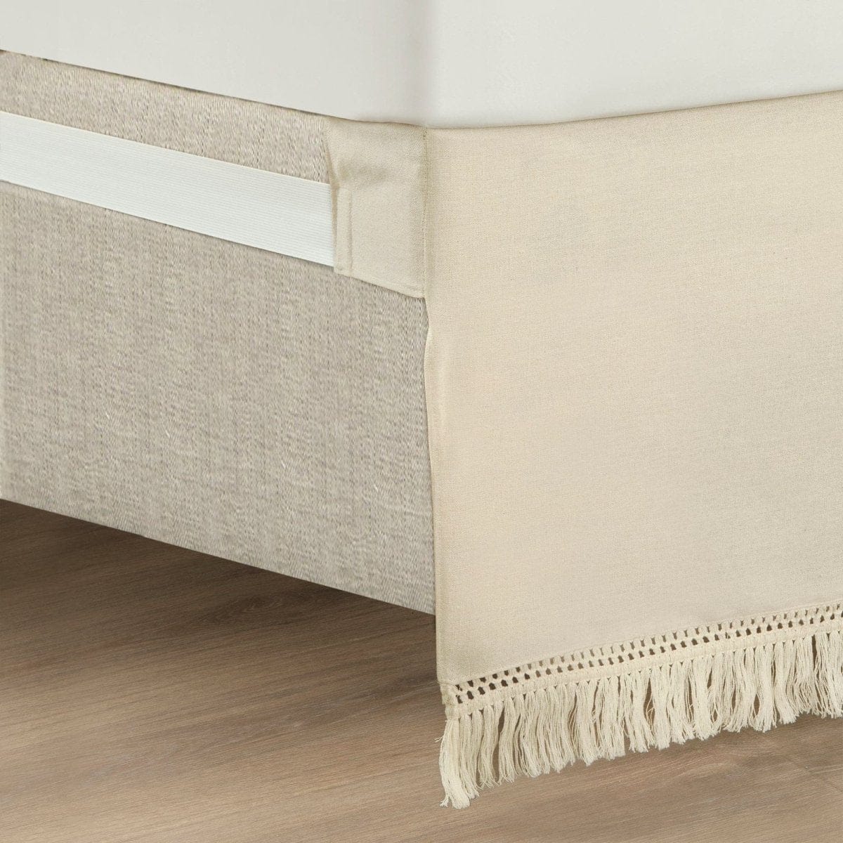 Boho Fringe 15-Inch Tailored Drop Easy Fit Bed Skirt - Quahog Bay Bedding