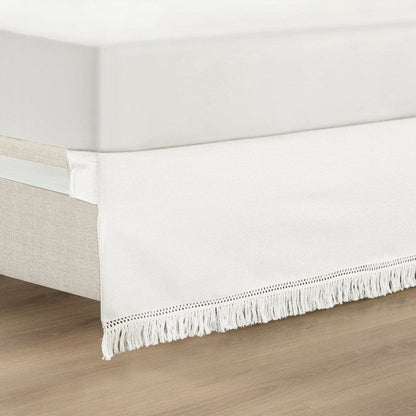 Boho Fringe 15-Inch Tailored Drop Easy Fit Bed Skirt - Quahog Bay Bedding