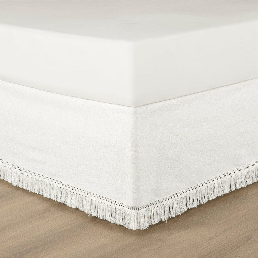 Boho Fringe 15-Inch Tailored Drop Easy Fit Bed Skirt - Quahog Bay Bedding