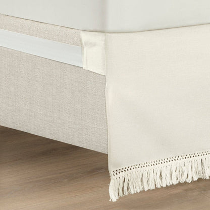 Boho Fringe 15-Inch Tailored Drop Easy Fit Bed Skirt - Quahog Bay Bedding