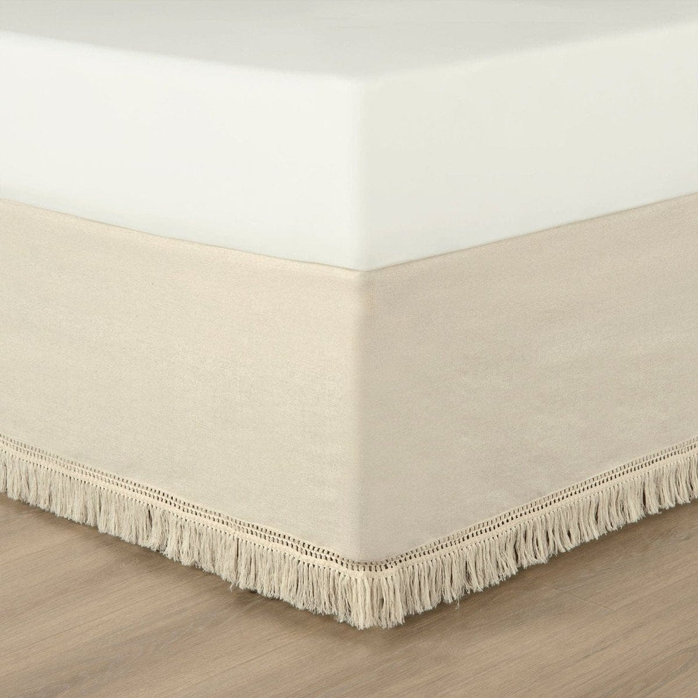 Boho Fringe 15-Inch Tailored Drop Easy Fit Bed Skirt - Quahog Bay Bedding