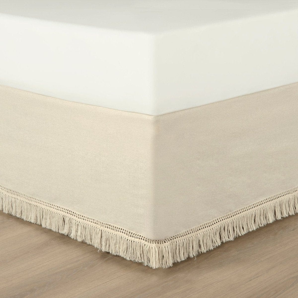 Boho Fringe 15-Inch Tailored Drop Easy Fit Bed Skirt - Quahog Bay Bedding