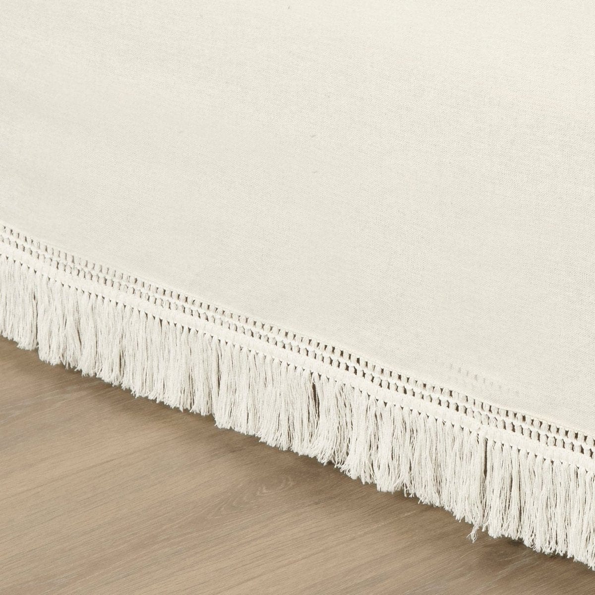 Boho Fringe 15-Inch Tailored Drop Easy Fit Bed Skirt - Quahog Bay Bedding