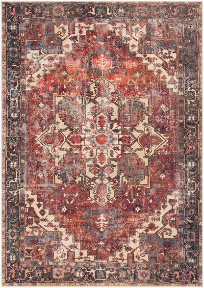 Bondville Vintage Flat Pile Washable Rug