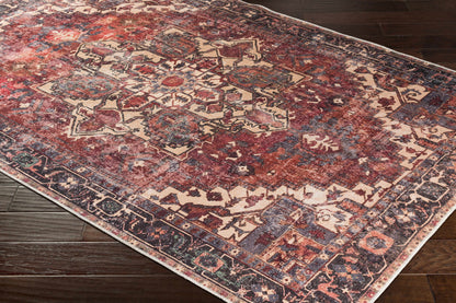 Bondville Vintage Flat Pile Washable Rug