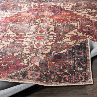 Bondville Vintage Flat Pile Washable Rug
