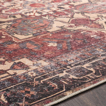 Bondville Vintage Flat Pile Washable Rug
