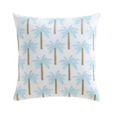 Boracay Stripe Crewel Palm Tree Pillow - Pillows With Palm Trees - Quahog Bay Bedding