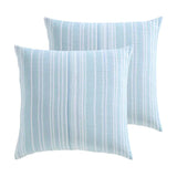 Boracay Stripe Muslin Euro Sham Set of 2 - Quahog Bay Bedding