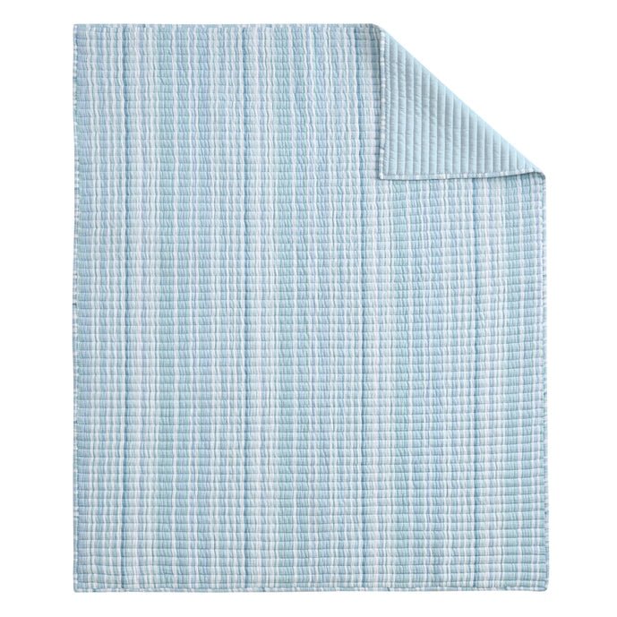 Boracay Stripe Muslin Quilted Throw - Quahog Bay Bedding