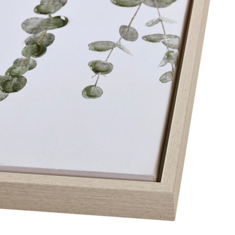 Botanical Waterfall Eucalyptus 2 - piece Framed Canvas Wall Decor Set - Quahog Bay Bedding