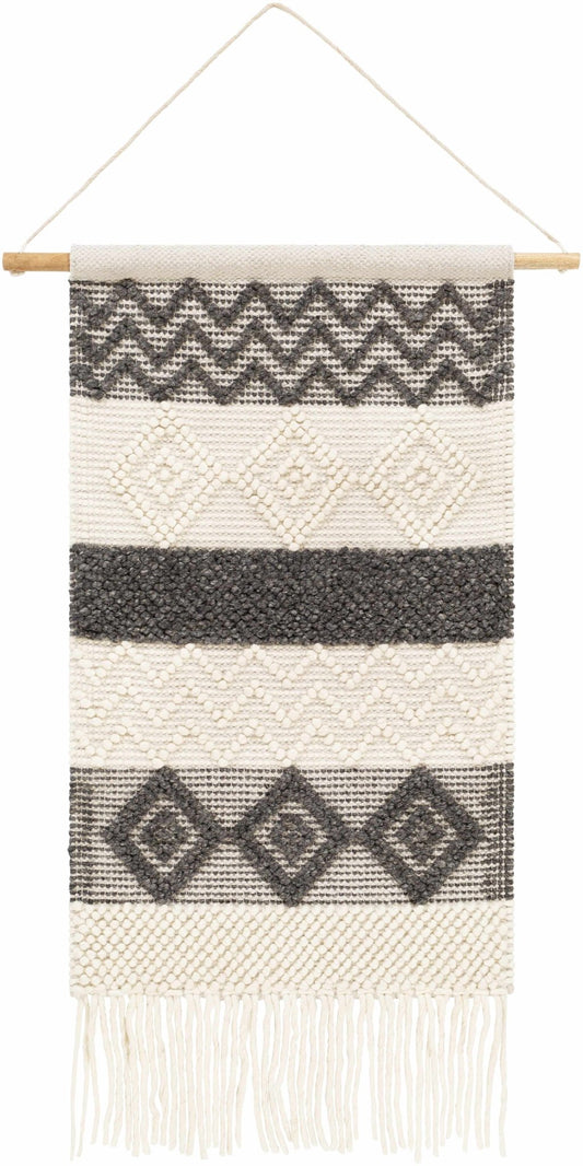 Bracebridge Monochrome Geometric Pattern Wall Hanging - Quahog Bay Bedding