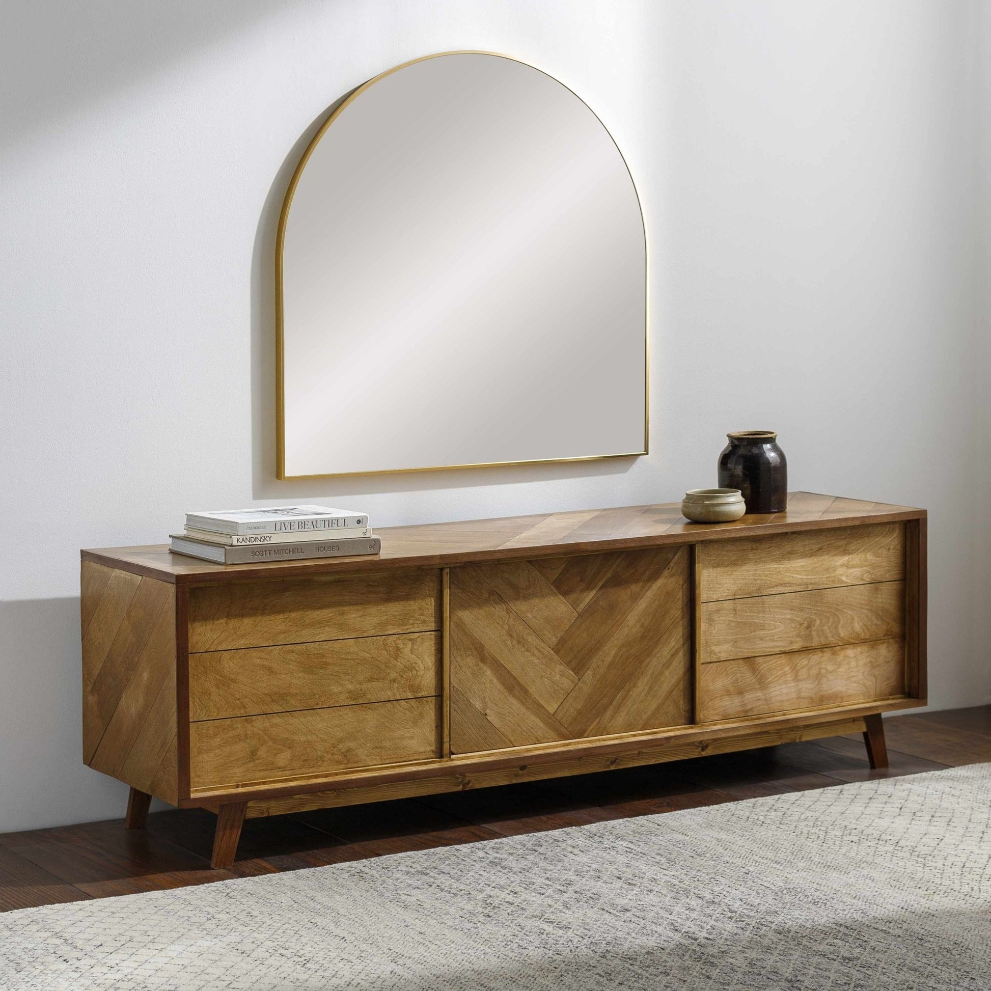 Brembilla Gold Modern Mirror - Quahog Bay Bedding