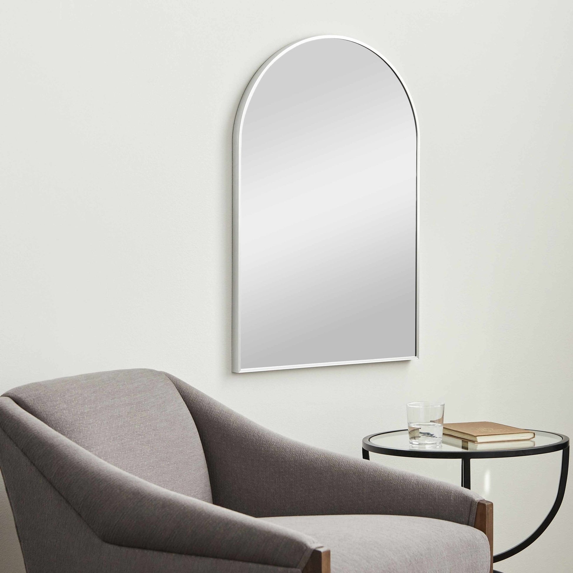 Brembilla Silver Gray Contemporary Mirror - Quahog Bay Bedding