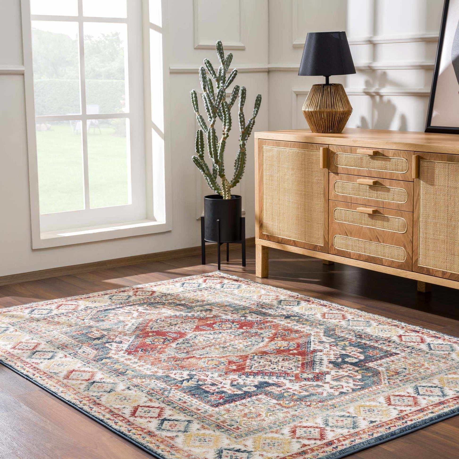 Brend Rust Medallion Area Rug - Clearance Rug Sale - Quahog Bay Bedding