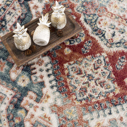 Brend Rust Medallion Area Rug - Clearance Rug Sale - Quahog Bay Bedding