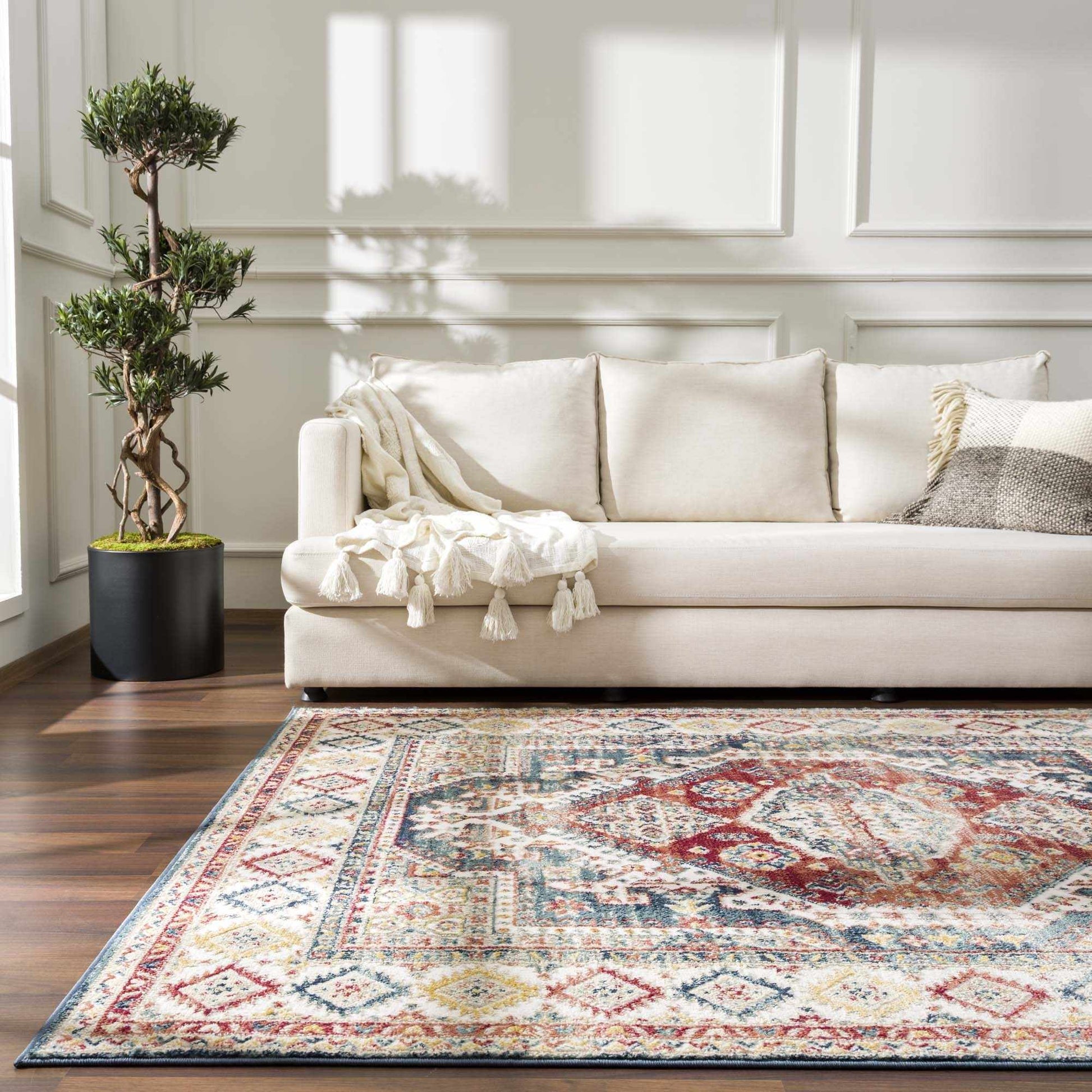 Brend Rust Medallion Area Rug - Clearance Rug Sale - Quahog Bay Bedding