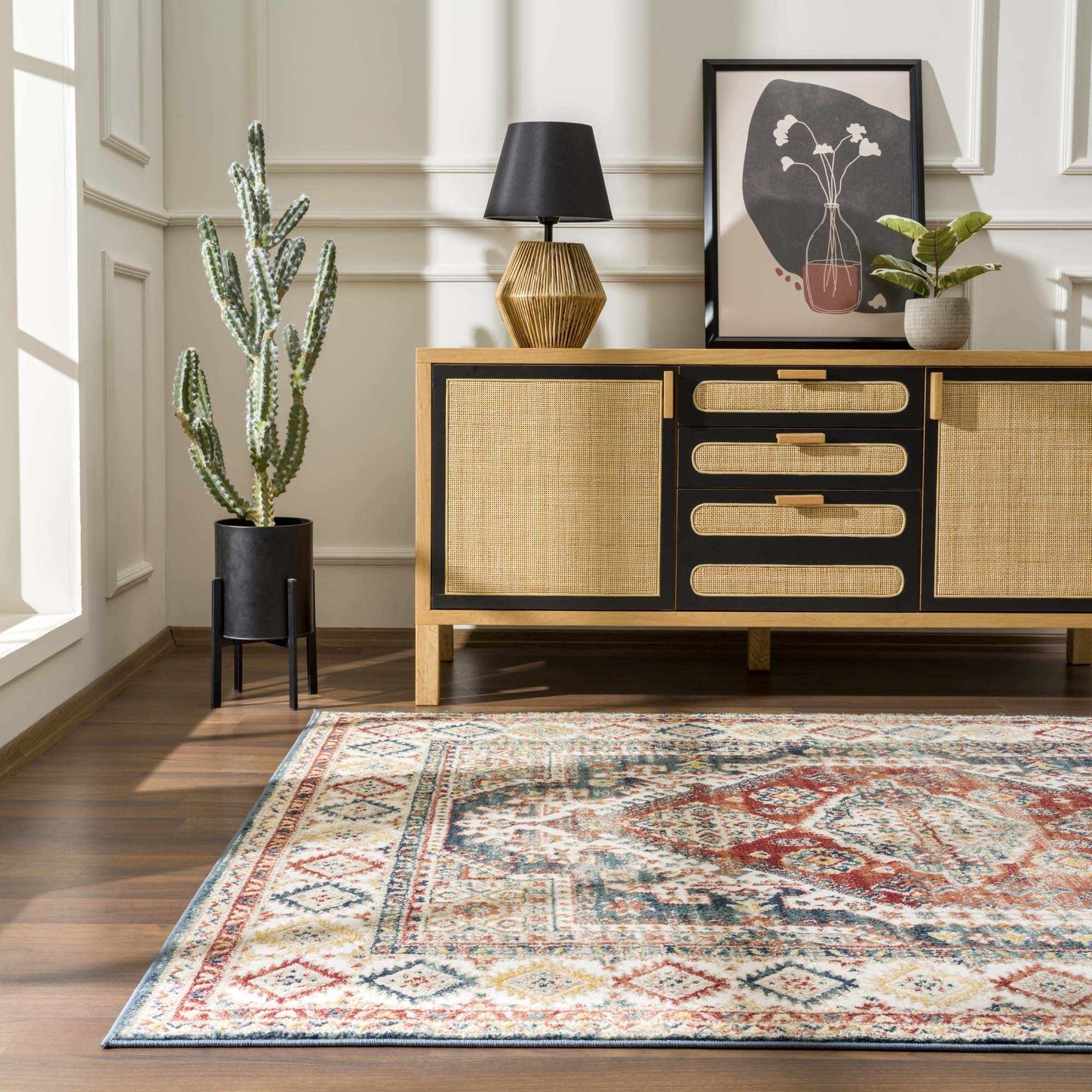 Brend Rust Medallion Area Rug - Clearance Rug Sale - Quahog Bay Bedding