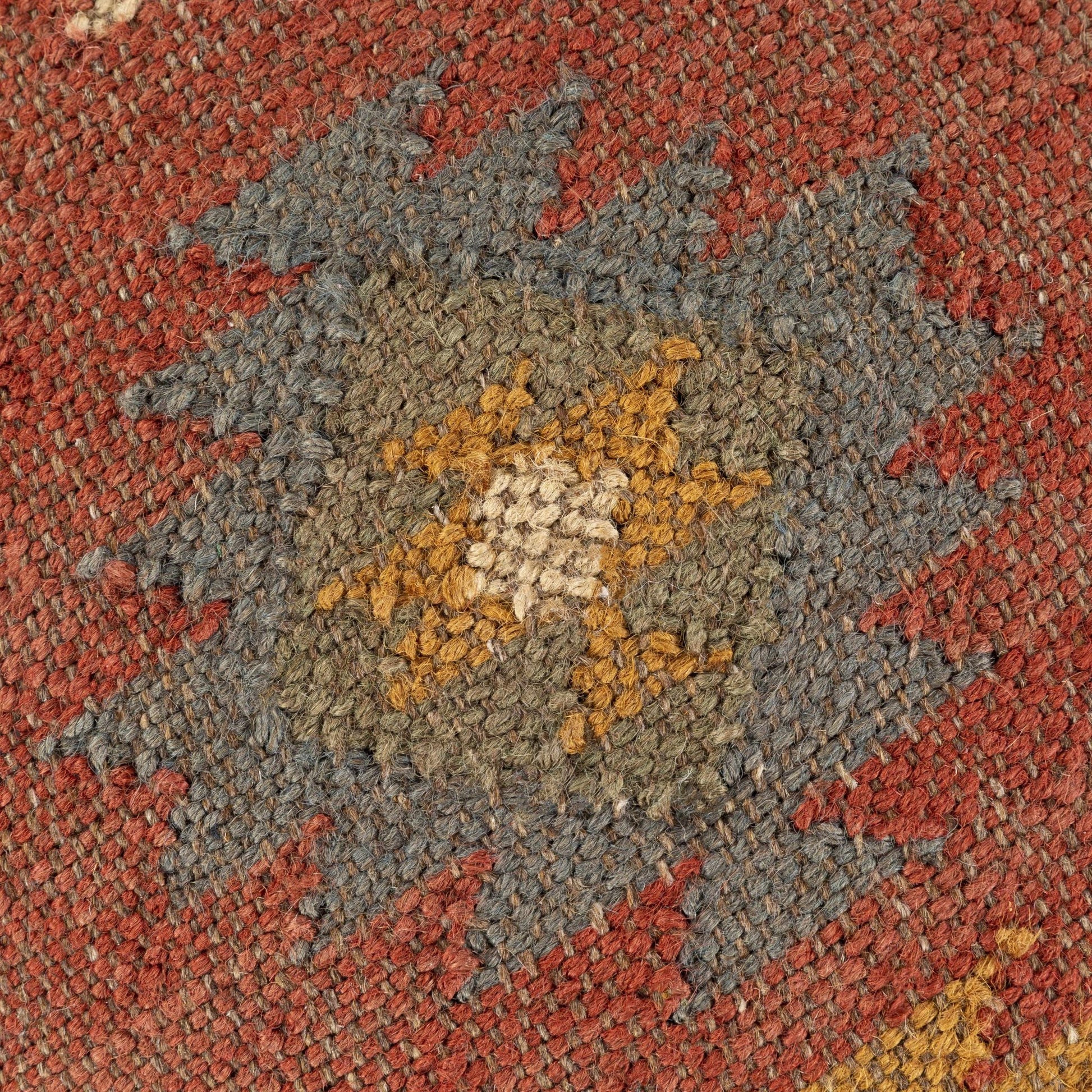 Brick Red Wood Frame Ottoman Stool - Quahog Bay Bedding