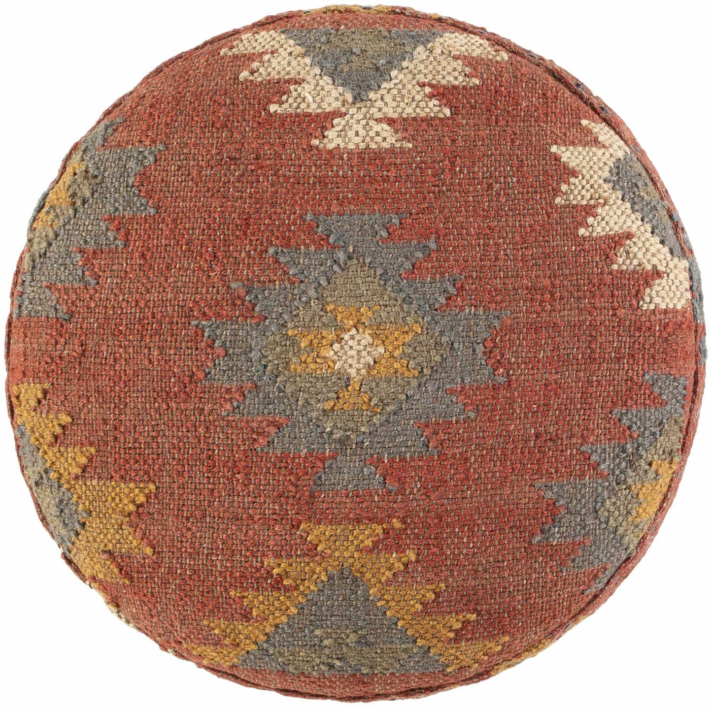 Brick Red Wood Frame Ottoman Stool - Quahog Bay Bedding