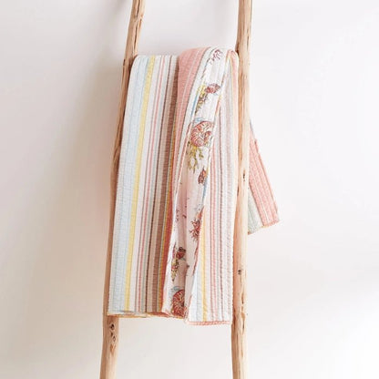 Brighton Quilted Throw - Coastal Throw Blanket - Quahog Bay Bedding