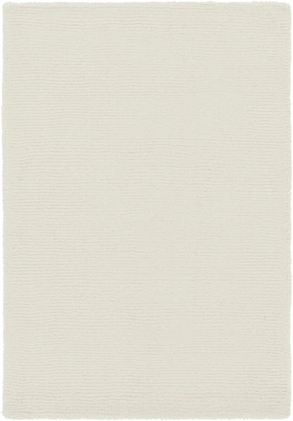 Brockton Solid Light Beige Wool Rug